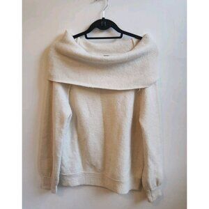 Free People Off The Shoulder Ivory Sweater Size S